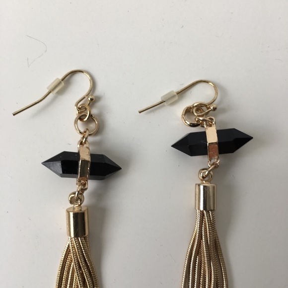 14th & Union Snake Chain Tassel Earrings - Picture 3 of 6
